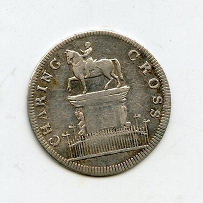 London Middlesex  Charing Cross Silver Sixpenny Token 1811