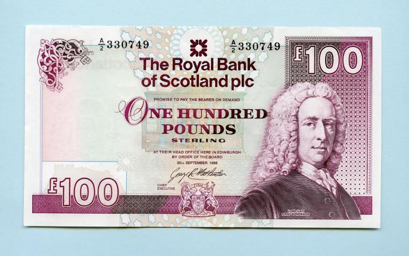 Royal Bank of Scotland  £100 One Hundred Pounds Banknote Dated  30th September 1998