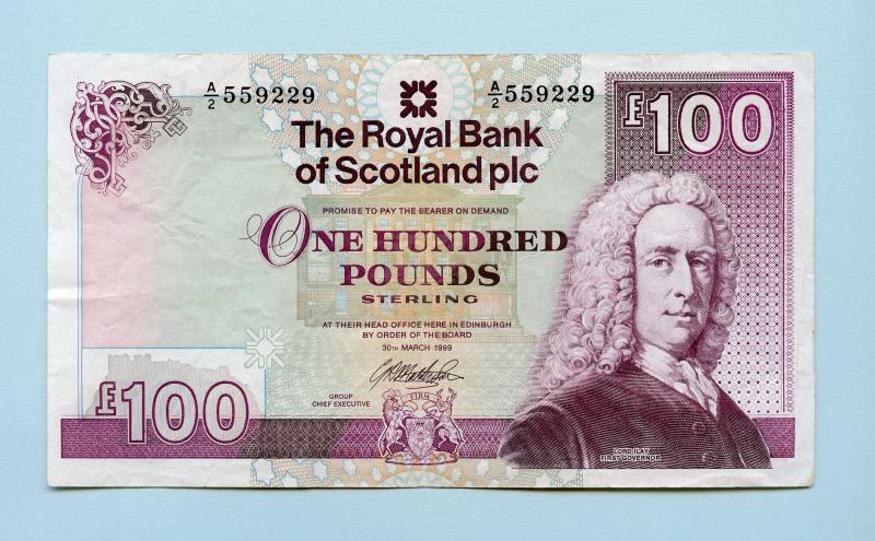 Royal Bank of Scotland  £100 One Hundred Pounds Banknote Dated  30th March 1999