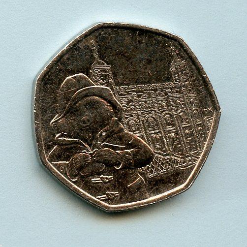 UK   Paddington Bear At The Tower Decimal 50 Pence Coin