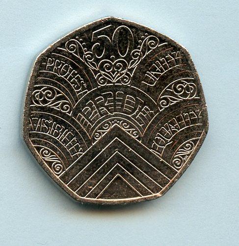 UK 2022 Pride  50 Pence Coin