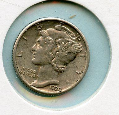 United States of America.  U.S.A Silver Dime Coin Dated 1930