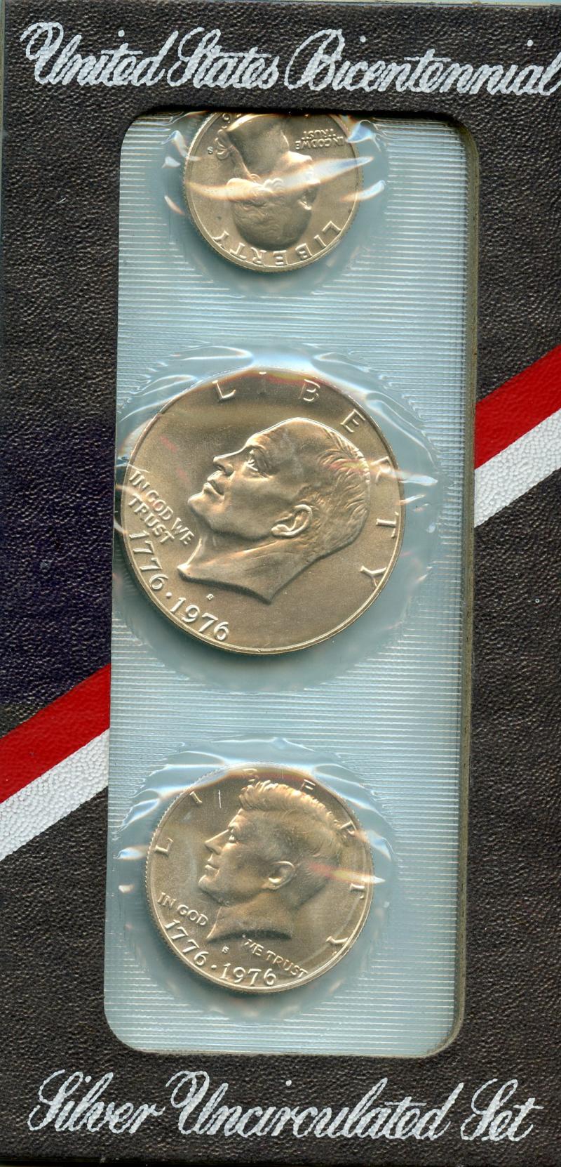U.S.A  Bicentennial  Silver Uncirculated  Coin Set  1776-1976