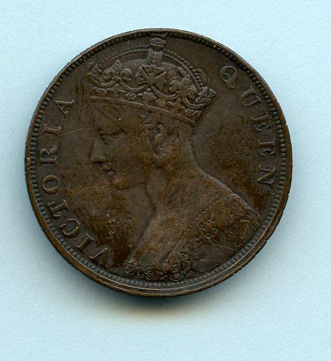 Hong Kong 1866 One Cent Coin