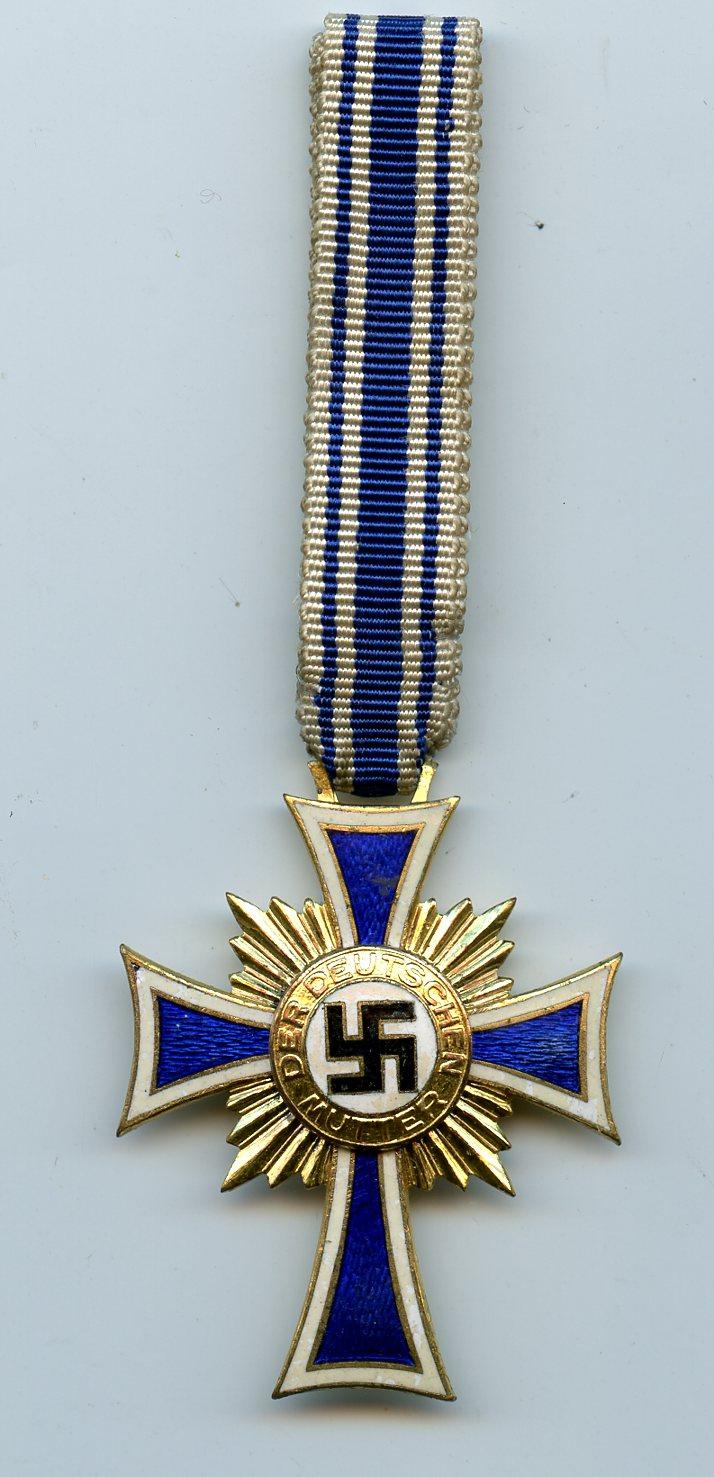 German Mother's Cross 1st class, Gold Cross