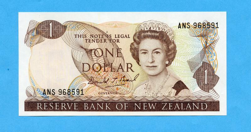 New Zealand  $1 One Dollars Banknotes  1989-92 Last Prefix ANS