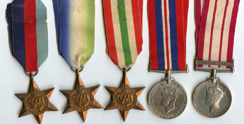WW2 & Naval General Service Palestine Medal Group To P Halfpenny, Merchant Navy
