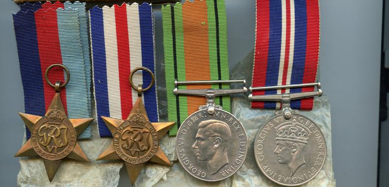 WW2 Boxed Infantry Medal Group To J McKissock  ( From Ayr)