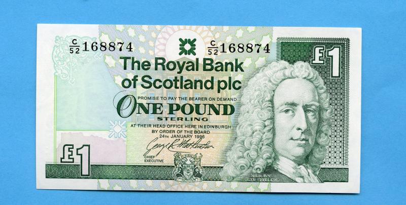 Royal Bank of Scotland  £1 One Pound Note  Dated 24th of January 1996