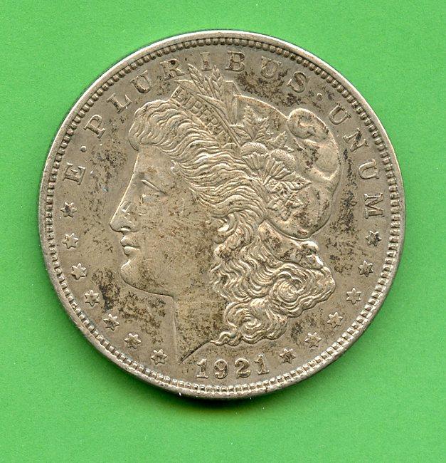 U.S.A. Silver One Dollar  Coin  Dated 1921