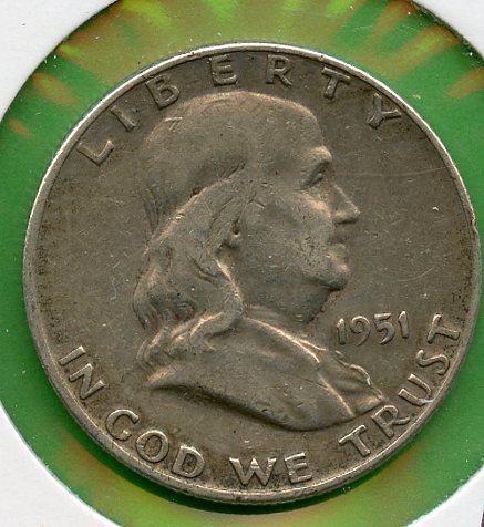 U.S.A. Half Dollar Coin  Dated 1951