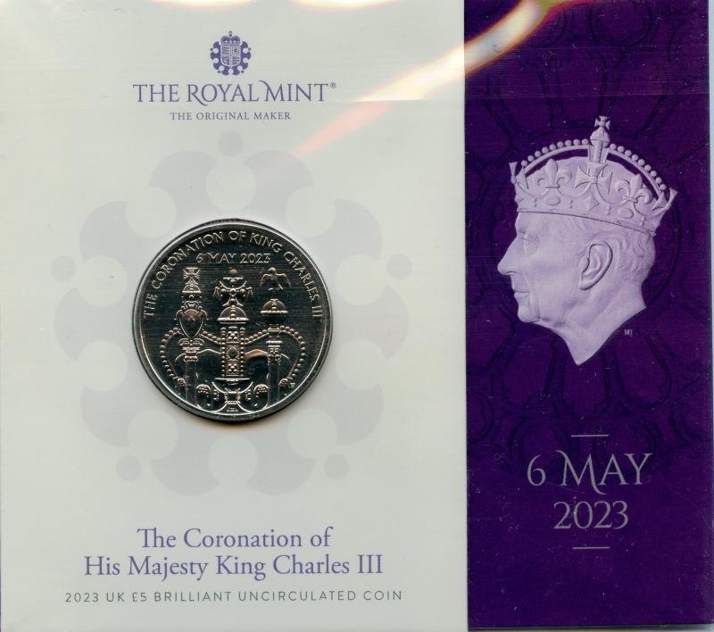 UK Royal Mint 2023  King Charles III Coronation Uncirculated £5 Coin