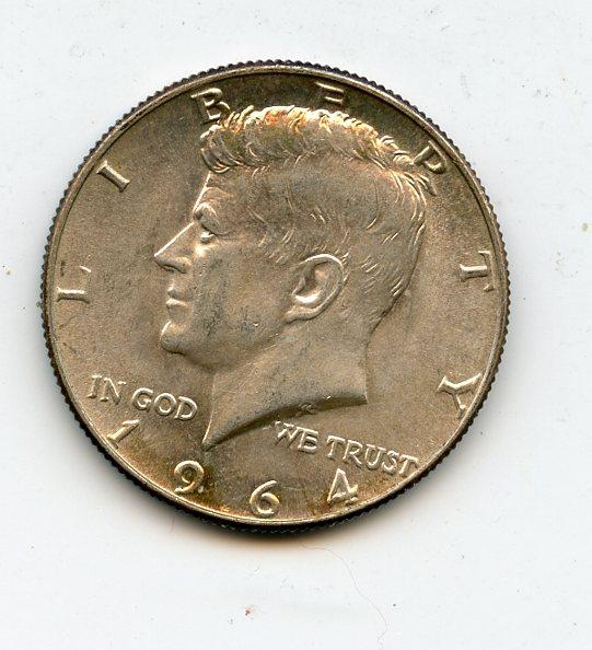 U.S.A.  Kennedy Half Dollar Coin  Dated 1964