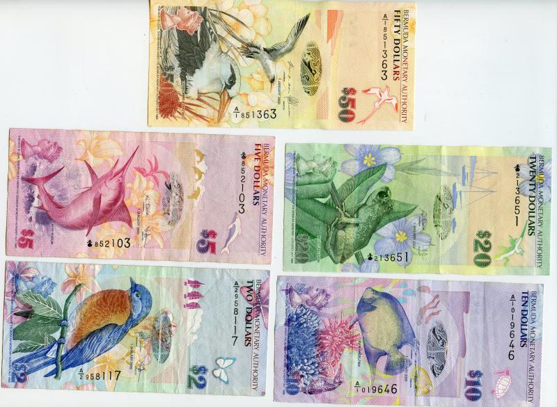 Bermuda Monetary Authority  Banknotes Set 2009