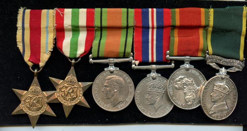 WW2 South African Territorial Group of Medals To Cpl  R J Clarke