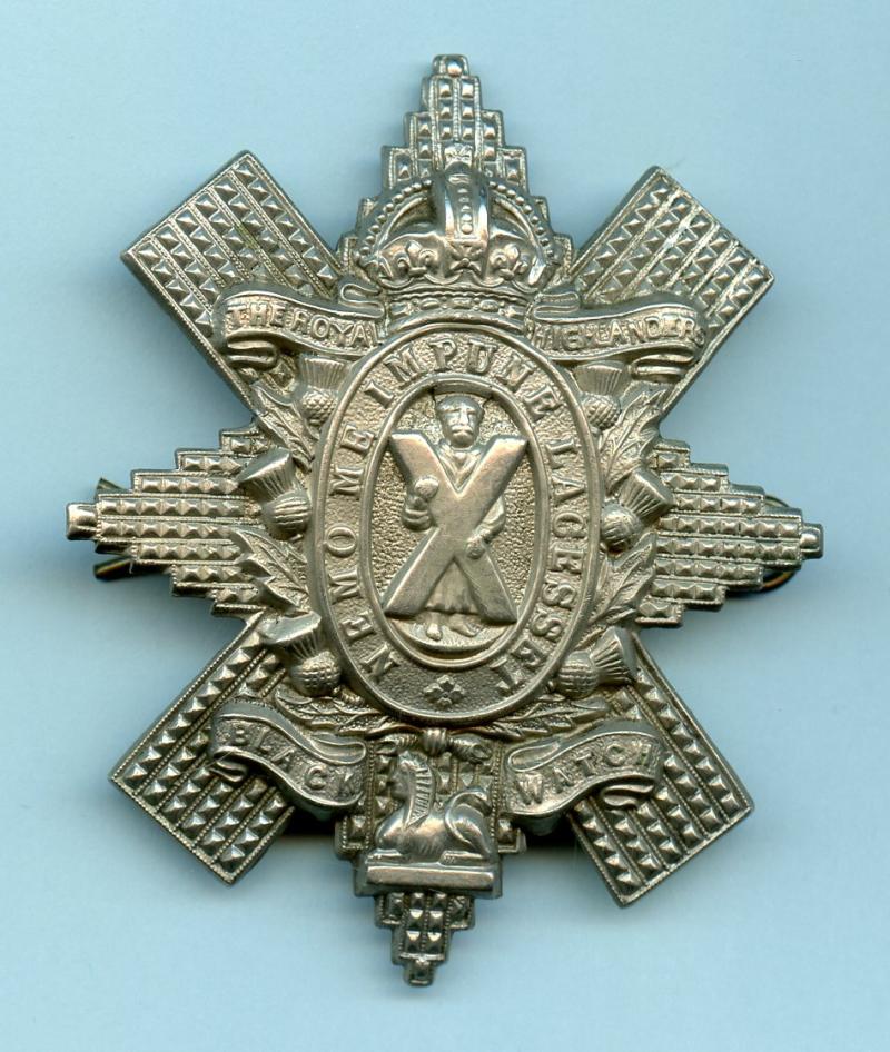 Black Watch The Royal Highlanders, Kings Crown Cap Badge 1902-37