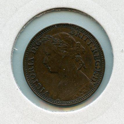 UK  Queen Victoria  Farthing Coin  Dated 1881H