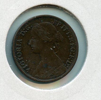 UK  Queen Victoria  Farthing Coin  Dated 1866