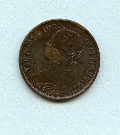 UK  Queen Victoria  Farthing Coin  Dated 1862
