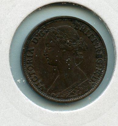 UK  Queen Victoria  Farthing Coin  Dated 1861