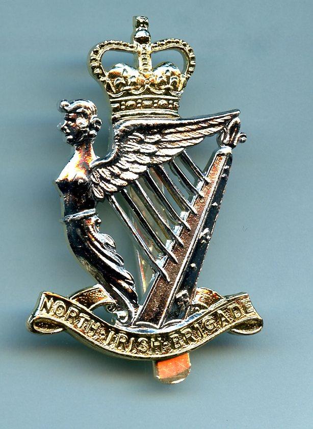 North Irish Brigade Anodised Cap Badge