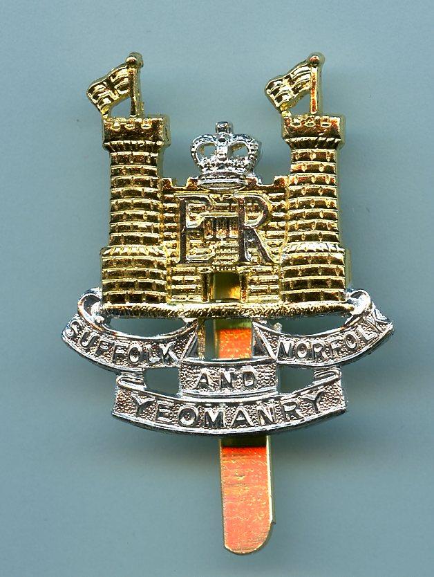 Suffolk & Norfolk Yeomanry Anodised Cap Badge