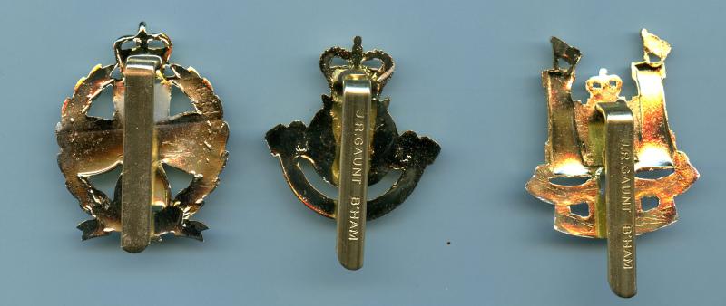 Set of 7 Different  Yeomanry  Anodised Cap Badges