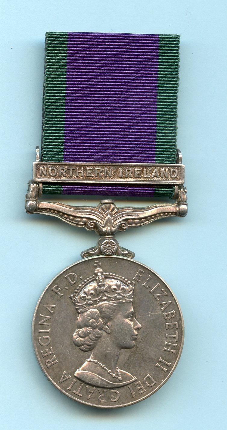 Campaign Service Medal 1962  Northern Ireland : Pte, Worcestershire and Sherwood Foresters Regiment