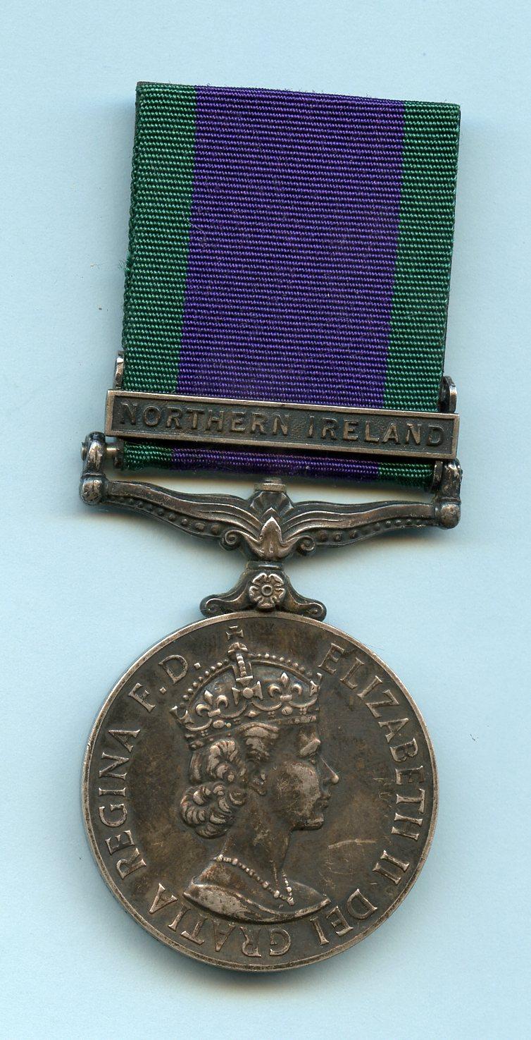 Campaign Service Medal 1962  Northern Ireland : Pte Prince of Wales's Own Regiment of Yorkshire