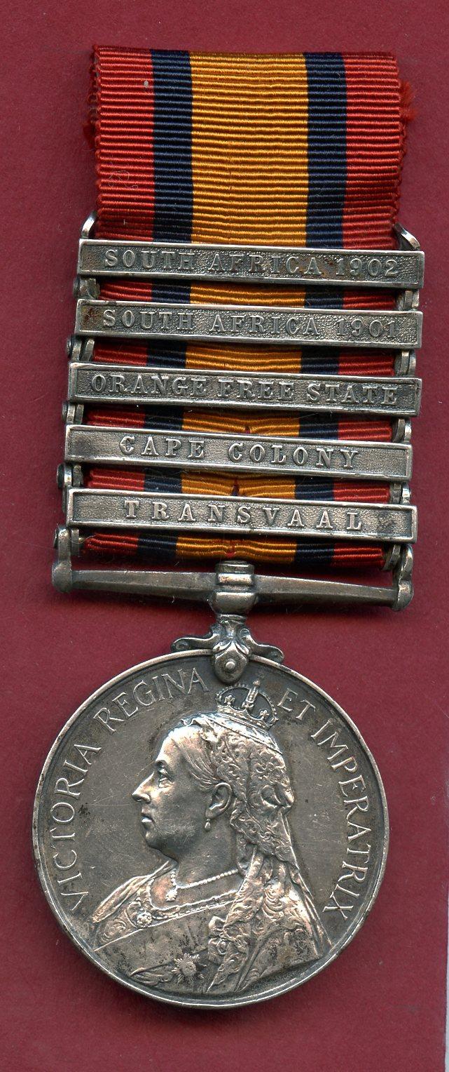 Queens South Africa Medal 1899-1902 Pte Thomas Robertson,Volunteer Company