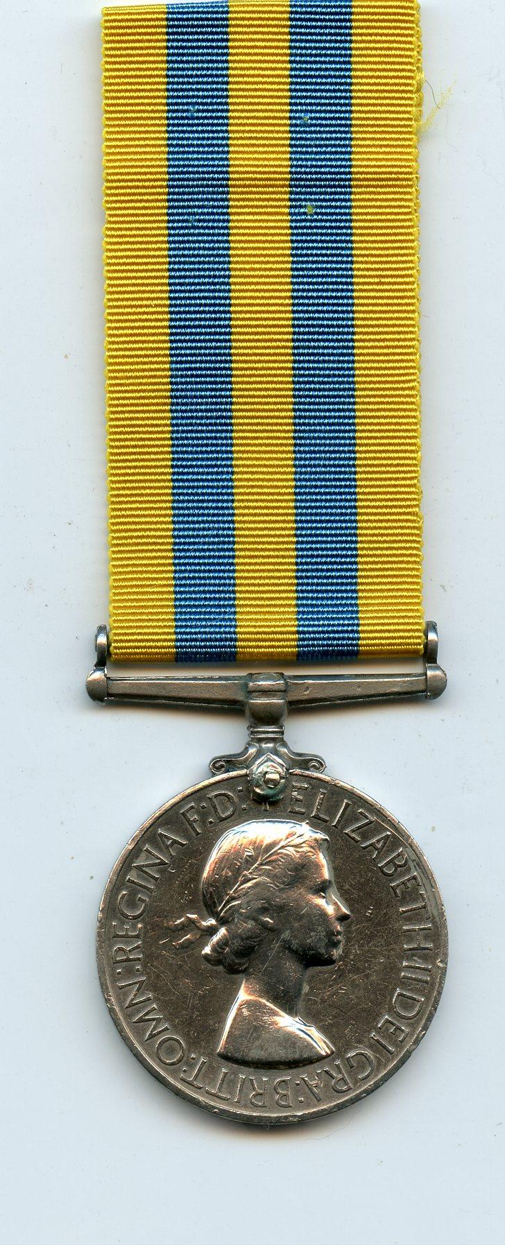 Korean War Medal 1953 To S/ SGT George Colthorpe,New Zealand Kayforce
