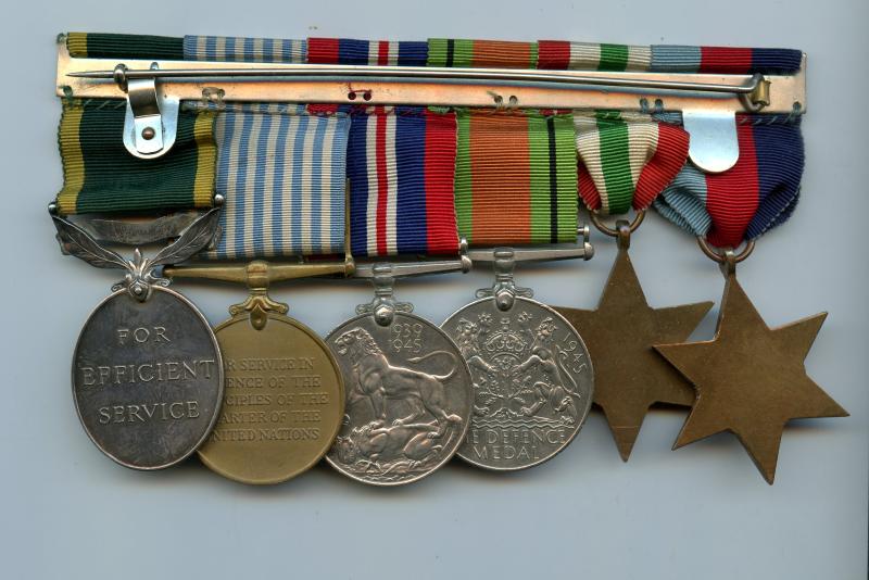 WW2 Territorial Group of 6 Medals To Captain Alan B Hurrell, Royal Artillery