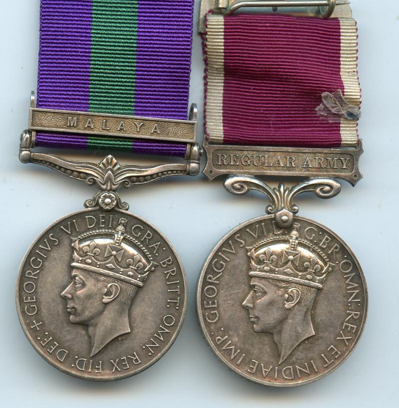 Malaya & Long Service Medal Pair To Major F. R. Moore, Royal Army Service Corps