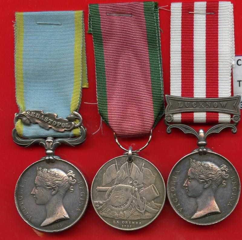 Crimea & India Mutiny Group of medals to Captain John Leslie Moore, 34th Border Regiment