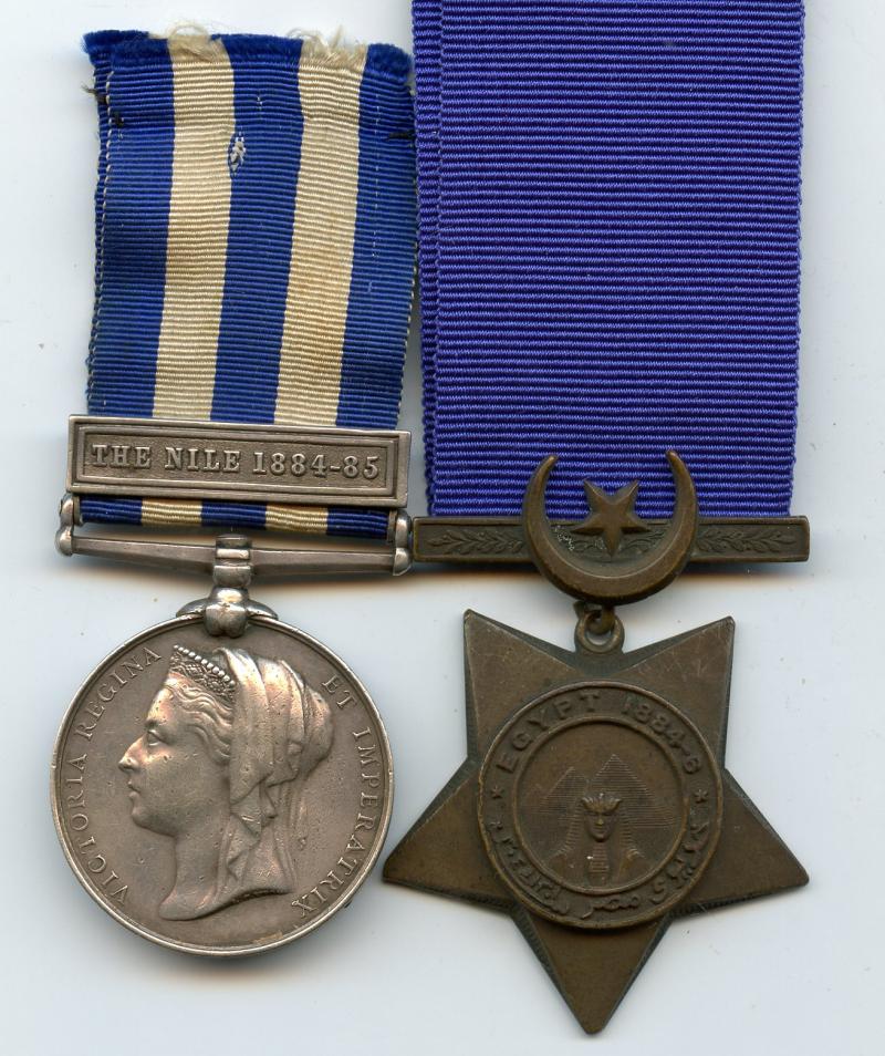 Egyptian Campaign Medal Pair To Pte Harry South, Duke of Cornwalls Light Infantry