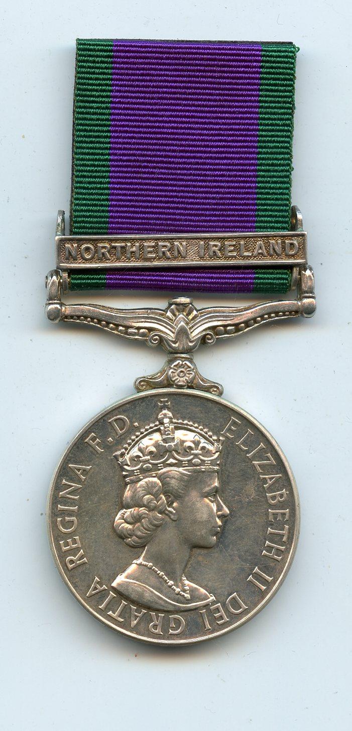 Campaign Service Medal 1962  1 Clasp Northern Ireland To Pte Royal Hampshire Regiment