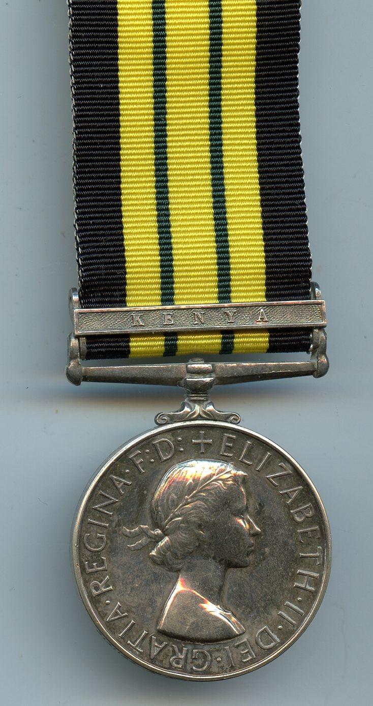 Africa General Service Medal 1 Clasp  Kenya   To Aircraftsman G Hunter, RAF