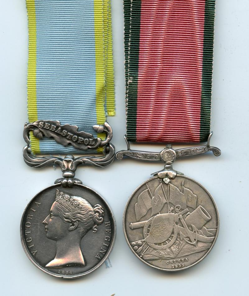 Crimean Medal pair To Sergt William Goddard, Land Transport Corps