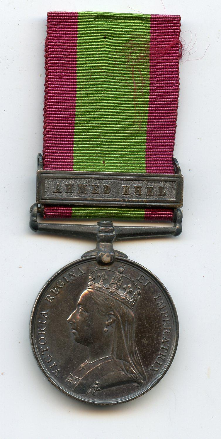 Afghanistan Medal 1879  To Ahmed Khel To Pte J Walsh. 59th Nottinghamshire Regiment