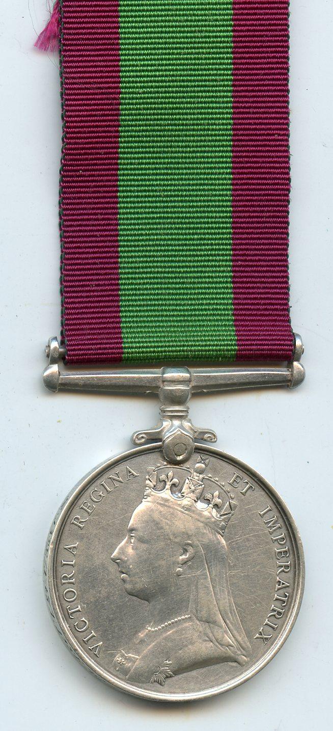 Afghanistan Medal 1878 To Pte Edwin Sanders, 51st (2nd Yorkshire West Riding) Regiment