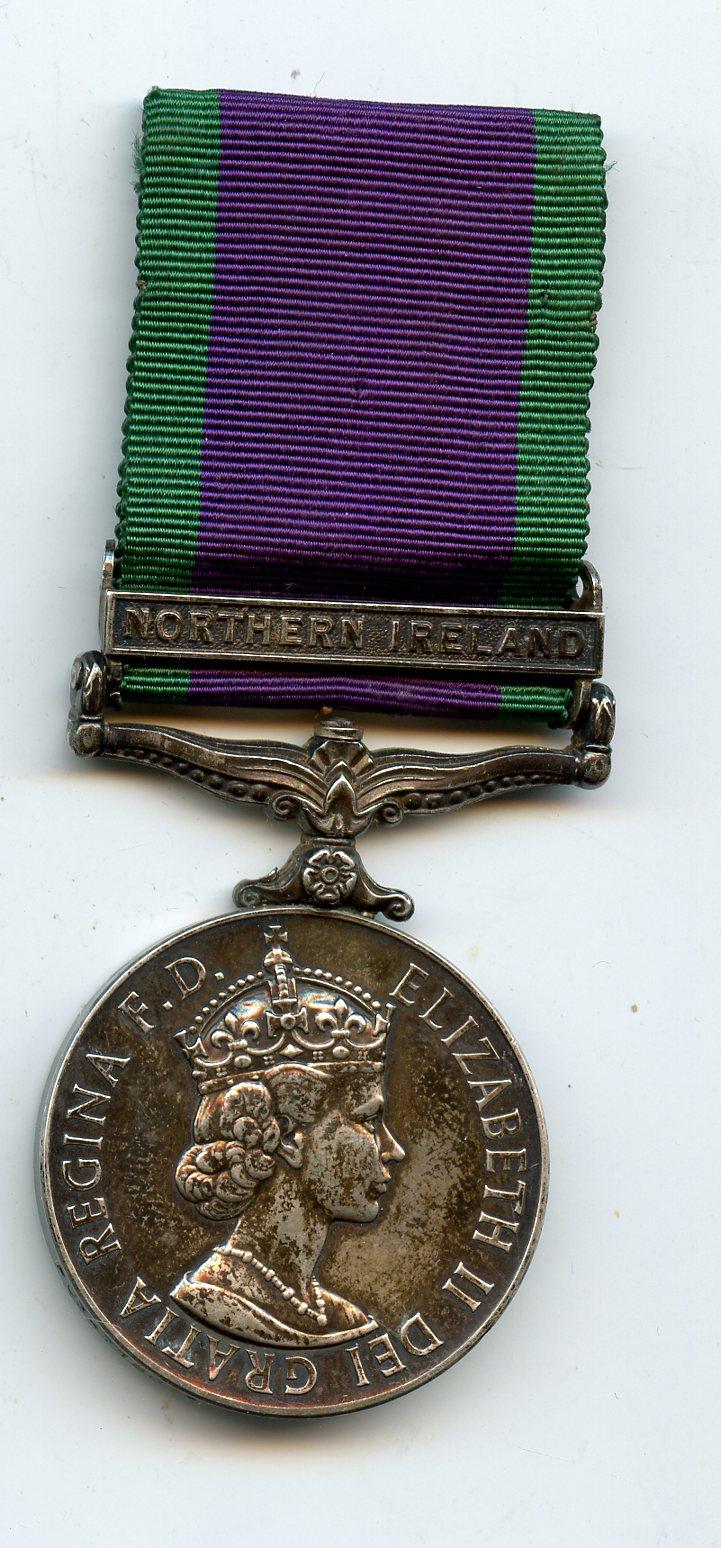 Campaign Service Medal 1962  1 Clasp Northern Ireland To a Marine, Royal Marines
