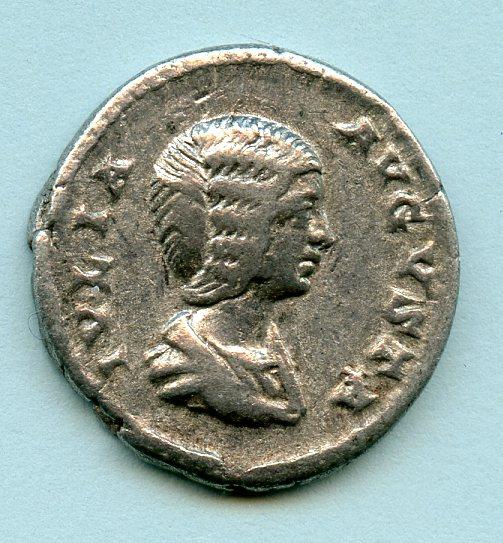 ROMAN EMPRESS JULIA DOMNA (AD 193-217) silver denarius coin