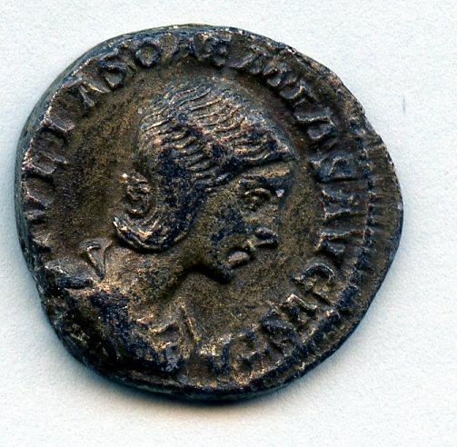 ROMAN EMPRESS JULIA SOAEMIAS silver denarius coin