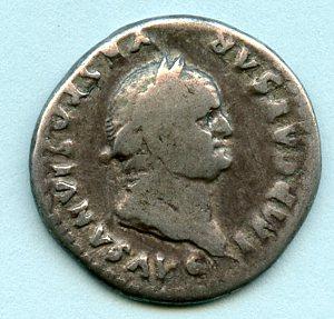 ROMAN EMPEROR VESPASIAN (AD 69-79) silver denarius coin