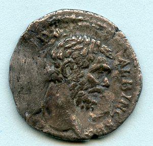 ROMAN EMPEROR CLODIUS ALBINUS (AD 195-196) silver denarius coin