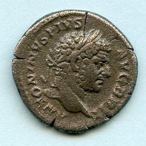 ROMAN EMPEROR CARACALLA  (AD 198-217) silver denarius coin