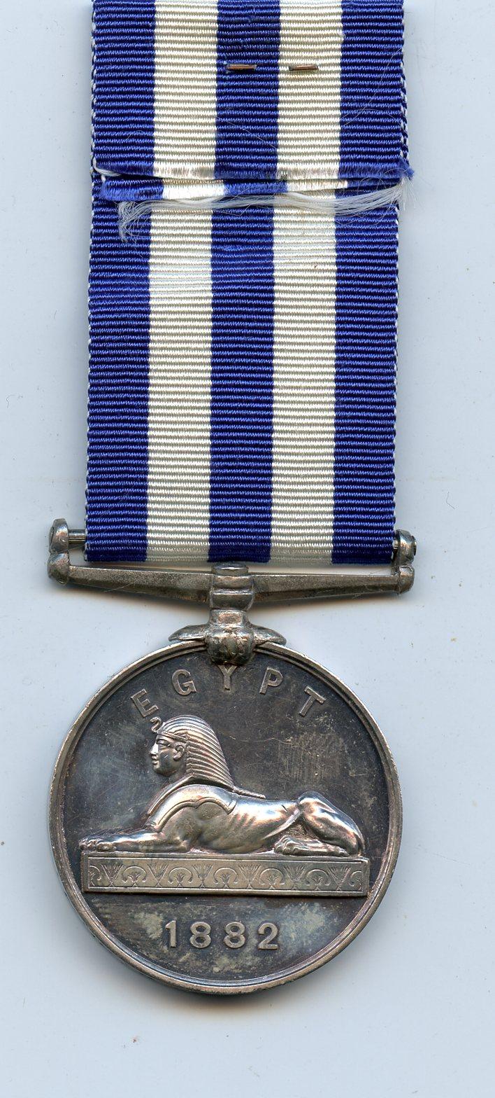 Egypt Campaign Medal 1882 To Gunner J Broad, Royal Marine Artillery