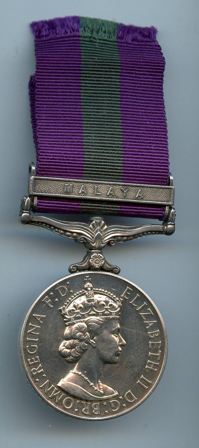 General Service Medal 1918-62 Malaya To Pte K. A. Burke, Woman's Royal Army Corps WRAC