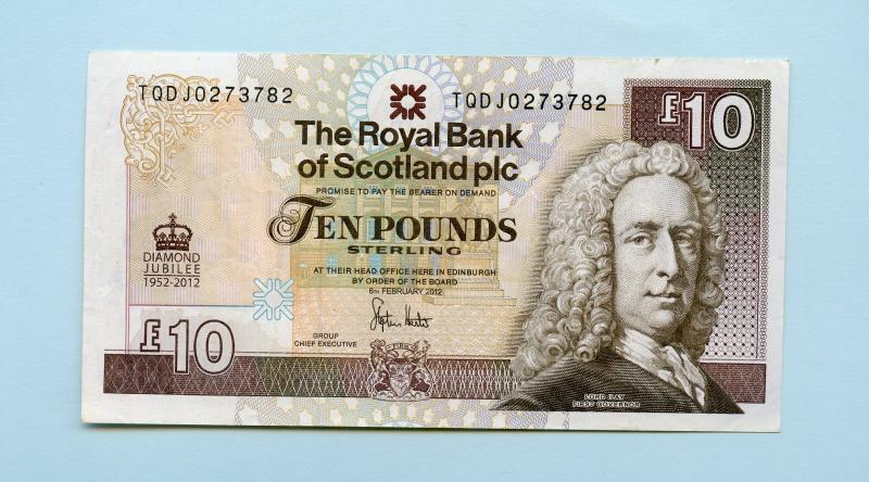Royal Bank of Scotland £10 Ten Pounds Note Queen's Diamond Jubilee Commemorative Dated 6th February 2012
