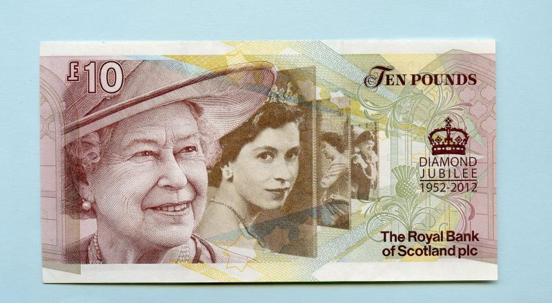 Royal Bank of Scotland £10 Ten Pounds Note Queen's Diamond Jubilee Commemorative Dated 6th February 2012